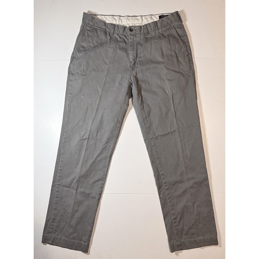 Polo Ralph Lauren Chino Pants Mens 36x32 Gray 100% Cotton Classic Fit